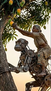 Mango harvester machine monkey style #entertainment #trendingreelsvideo #fypシ #funny #viralvideochallenge | Marufa Pramanik