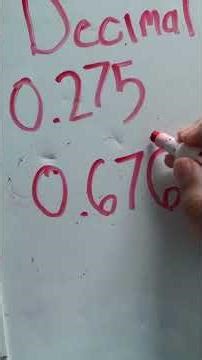 Decimal to fraction tutorial