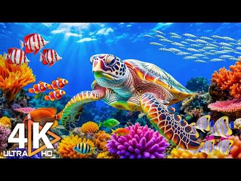 4K Deep Sea - Stunning Coral Reef, Fish, Jellyfish & Relaxing Sleep Meditation Music #20