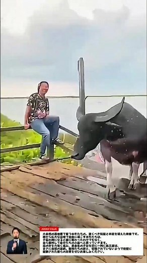 迷わない本能。湿地帯から整列して帰宅する水牛たちの放牧 #animals #nature #instinct #buffalo #farm #farmlife #countryside #viral