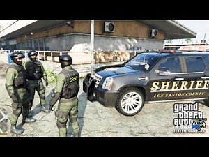 GTA 5 - LSPDFR - EPiSODE 89 - LET'S BE COPS - SHERIFF/ SWAT (GTA 5 PC POLICE MODS) #PrayForParis﻿