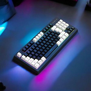 Aesthetic RGB Backlit Keyboard, 87-key Compact Design, Color Cycle Glow, Type-c Wired, Smooth Curved Keycaps, Plug and Play, Gaming & Office - Etsy