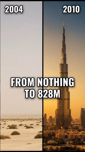 Burj Khalifa Construction Transformation Timelapse | #burjkhalifa #dubai #skyscraper #WorldsTallest