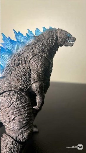 Stop motion animation Godzilla charging up(with sound) #godzilla