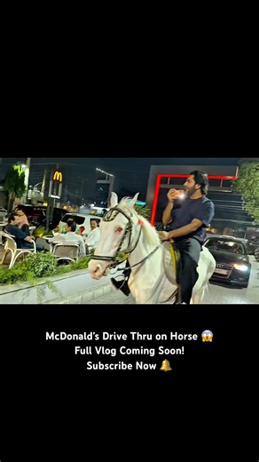 McDonalds Drive thru On Horse 😱#funnyvlog#viralvlog#extremechallenge
