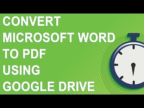 Convert Microsoft Word to PDF using Google Drive