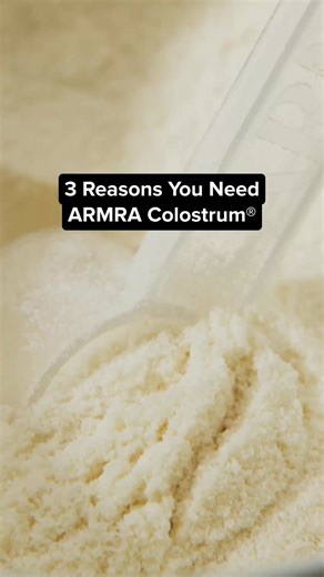 ARMRA Colostrum® is an unrivaled powerhouse of 400 bioactive nutrients that work like a blueprint for your body, promoting your cells’ natural renewal processes to support gut health, metabolism, skin, hair, immune health, lean muscle, and whole body vitality. Supported by thousands of research publications, colostrum is the secret harnessed by elite athletes and insiders everywhere for its: 🔸 Regenerative peptides 🔸 Protective antibodies 🔸 Adaptogenic nutrients 🔸 Tissue growth factors 🔸 Wh