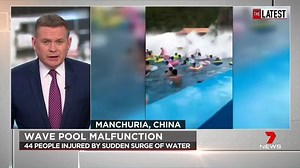 10K views · 26 reactions | 44 people have been injured at a water park in China when a wave pool malfunctioned. www.7NEWS.com.au #TheLatest #7NEWS | 7NEWS Adelaide | Facebook