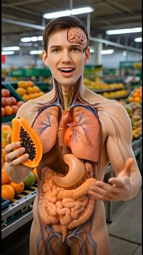 What Happens Inside Your Body When You Eat Papaya 😱 | Digestive Animation #Shorts