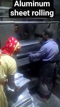 aluminum sheet rolling #aluminium #machine #viral #work #shortvideo