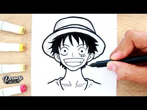 How to draw LUFFY Easy (Step by Step) | One Piece