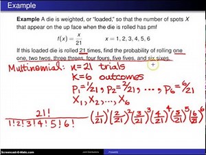 Multinomial distribution -- Example 1