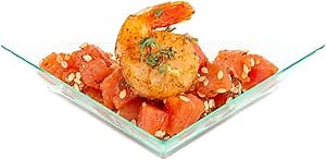 Restaurantware 4 x 2 Inch Mini Appetizer Plates 100 Disposable Triangle Plates - Serve Hors D'oeuvres Samples Or Snacks For Parties Or Catering Seagreen Plastic Mini Dessert Plates