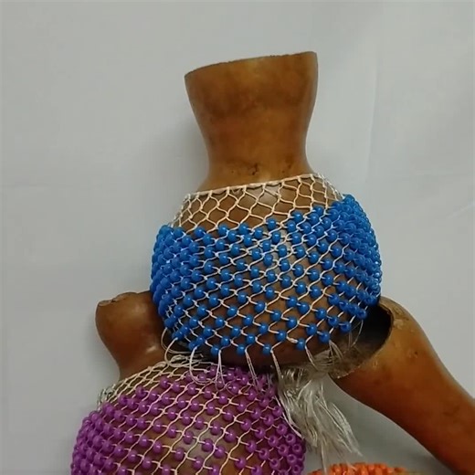 Shekere/african Organic Gourd Shaker/closed Beaded African Shaker - Etsy