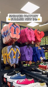 75K views · 524 reactions | Peep the new shoes in-store this summer! ☀️ From classic sneakers to comfy flip flops and stylish sliders, we’ve got everything you need to slay the season!  Shop in store or online: https://bash.com/sneaker-factory Find your nearest store: https://bash.com/store-finder | Sneaker Factory | Facebook