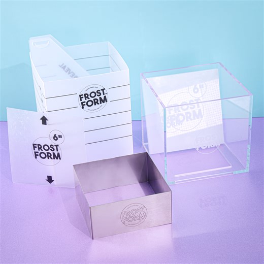 Frost Form - 6” - 15cm - Square - Cake Decorating Kit - Buttercream &
