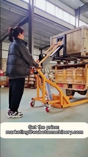 Portable mini manual forklift for carrying goods