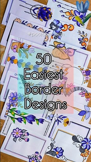 50 Easiest project designs one by one #frontpagedesign #borderdesigns #shorts