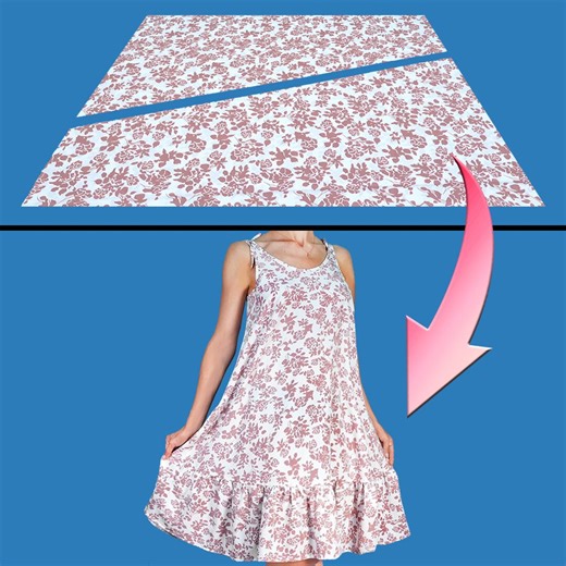 551K views · 5.4K reactions | How to sew a summer dress in 10 minutes - you don't need to be a tailor! | Miarti - Wiederverwendung | Facebook