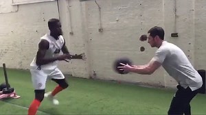 Paul Pogba shows his strength during an intense gym workout