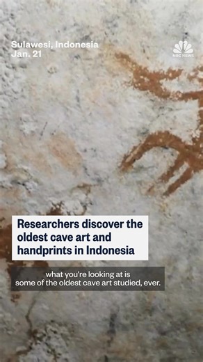 The world’s oldest known example of cave art, dating back at least 67,800 years, has been discovered by researchers studying handprints in Indonesia. | NBC News
