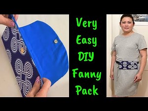 How To Make Fanny Pack With 2 Pieces Of Fabric/DIY Belt Pouch Bag/Easy Waist Bag Fanny Pack Tutorial