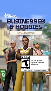 Start a Small Business, create pottery, and design custom tattoos in the Businesses & Hobbies Expansion Pack. Available now! | The Sims | Facebook