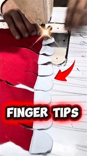 How Finger Tips are Stitched on Gloves 🔥 Skilled Worker Process #shorts #shortsfeed