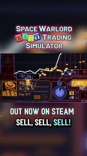 OUT NOW on Steam! Space Warlord Baby Trading Simulator #indiegame #gaming #indiegames #stonks