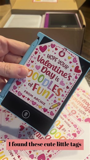 These mini LCD writing tablets from @Playtapus Toys are a no brainer for keeping your kid occupied. So excited to give them to Archie’s class! #valentinesday #classvalentines #valentinesdaygift #kidstoys