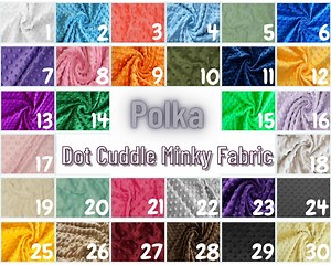 Polka Dot Minky Fabric by the Yard | Super Soft Minkee Fabric | 58’’ Wide | 2 Way Stretch Polka Dot Minky Fabric - Etsy