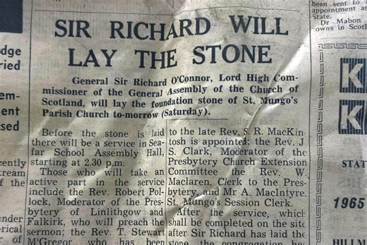 Time capsule found buried in ruins of burned out church