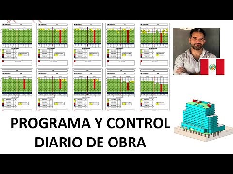 FORMATO EXPLICADO DE PROGRAMA Y CONTROL DIARIO DE OBRA. ( Incluye Excel en la descripción)