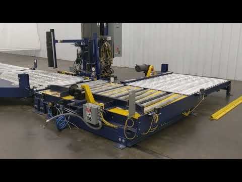 E333623 - Lantech QAuto Automatic Stretch Wrapper Turntable And Conveyor With 140 Inch Wrap Height