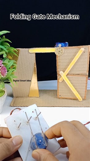 Folding Door with Dc motor | #dcmotor #youtubeshorts #tech #motor #shorts #dcmotorproject