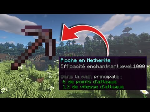 Comment avoir une pioche efficacité 1000 sur Minecraft ?!