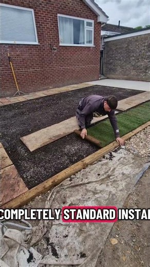 I was ACUSSED of installing fake grass! #landscaping #lawn
