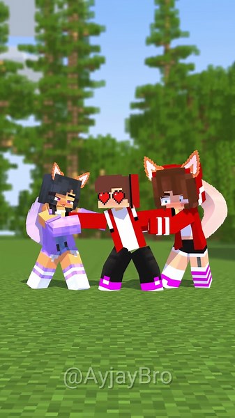 PERFECT PITCH Fox Aphmau VS Fox JJ Sister 😍😂 - MAIZEN Minecraft Animation #maizen #shorts