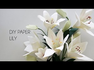 DIY How to make Paper Easter Lily (Paper Flowers, Crafts, 종이꽃​​​)