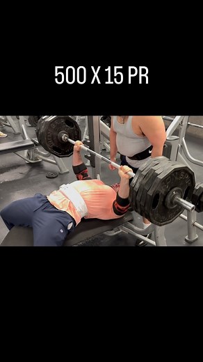 Joseph Tumbarello on Instagram: "500 X 15 from the other day. For what could be the most reps ever done. (I can’t find more anywhere) so I’m gonna go block the gym reaper before he sees this and beats it. Pec was bothering me this workout. Idk how I even managed this and 6 plates for 6 after. Did a De-load today. Gonna give myself 6 days to heal up and gun for 700. In the @teampersonalrecord wraps and belt code JOSEPH #workout #benchpress"