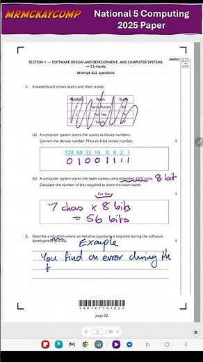 N5 Computing 2025 Paper Q2 (Iterative Development Process)