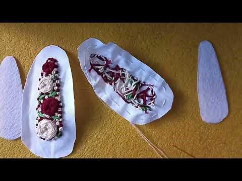 How to make Embroidery hair clips/ full tutorial #embroideryclips #tutorial #embroidery #hairclips