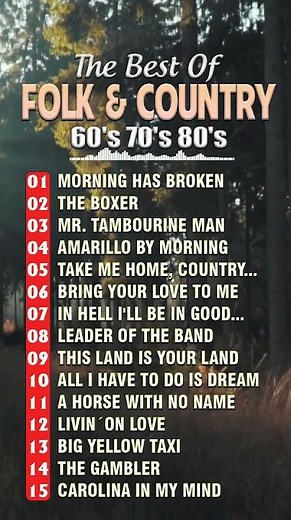 Folk & Country Music Collection 60's 70's 80's #folksongs #folkmusic