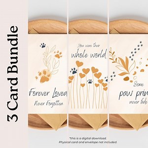 Pet Sympathy Card Set | Pack of 3 | Thoughtful Condolence Cards - Etsy Australia