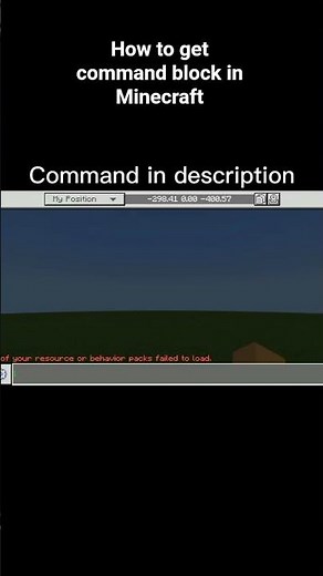 How to get command block in Minecraft #minecraft #minecraftpe #minecrafttutorial #minecraftshorts