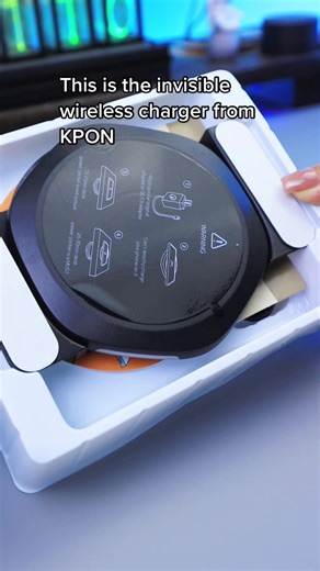 Is there a cooler charger than this one?😍🥹#kpon #wirelesscharger #invisiblewirelesscharger #iphone14 #phone #tiktech #futuretech