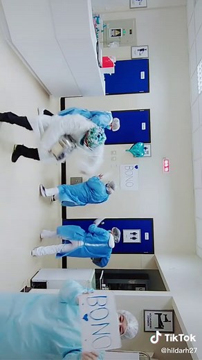 Healthcare Professionals Dance in Clinical Setting