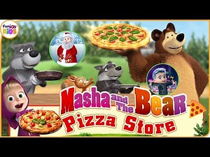 Masha and the Bear Pizza Store Pizza Maker Game Pizza Delivery Game Kids Game || New ||