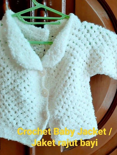 Crochet Baby Jacket - Crochet granny square baby jacket / jaket rajut bayi