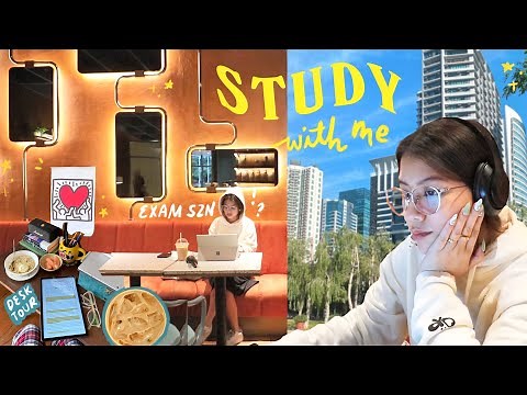 STUDY WITH ME 🤓 exam szn + productive college vlog *ateneo*